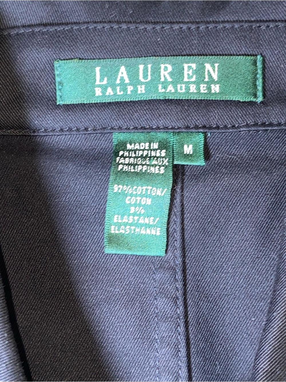 Lauren Ralph Lauren Black Short Sleeve Utility Jacket Blouse Size M⁠ pockets - Picture 4 of 5